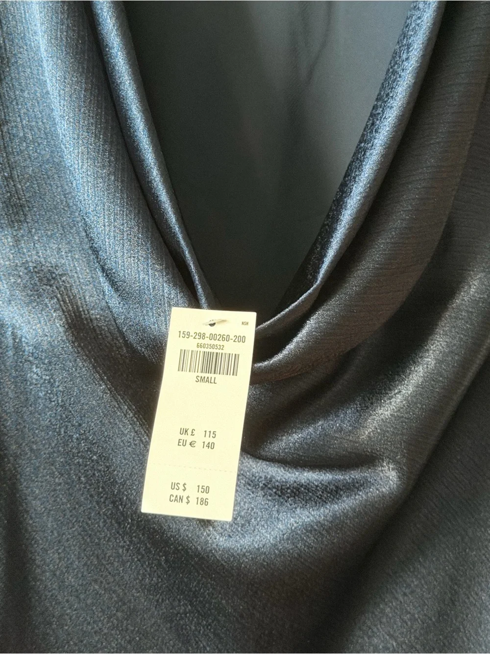 Abercrombie & Fitch Midnight Navy Satin Maxi Dress